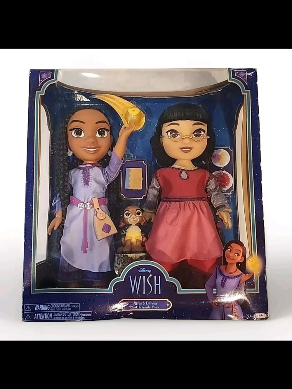 Disney Wish Sasha & Dahlia Doll Pack - Purple, Pink, Yellow